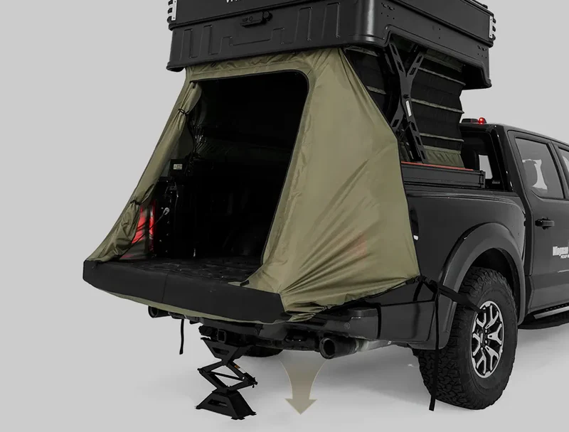 Erweitert den Platz im Erdgeschoss und unterstreicht die leichte Abschirmung des Zelts mit einem Standard-Balancer zur Reduzierung von Schwankungen.