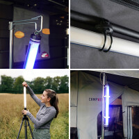 Campwerk LED-Camping-Lampe RGB mit Powerbank IP68